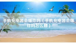 手机充电器会爆炸吗（手机充电器会爆炸吗怎么修）