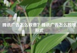 腾讯广告怎么收费？腾讯广告怎么投放形式