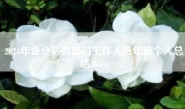 2024年企业后勤部门工作人员年度个人总结.docx