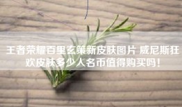 王者荣耀百里玄策新皮肤图片 威尼斯狂欢皮肤多少人名币值得购买吗！