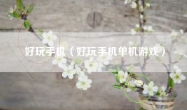 好玩手机（好玩手机单机游戏）