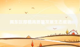 揭东区厚植高质量发展生态底色