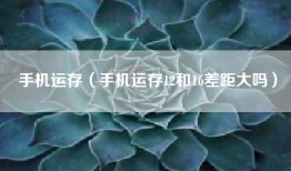 手机运存（手机运存12和16差距大吗）