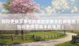 如何更换苹果手机电池苹果手机换电池「如何更换苹果手机电池」